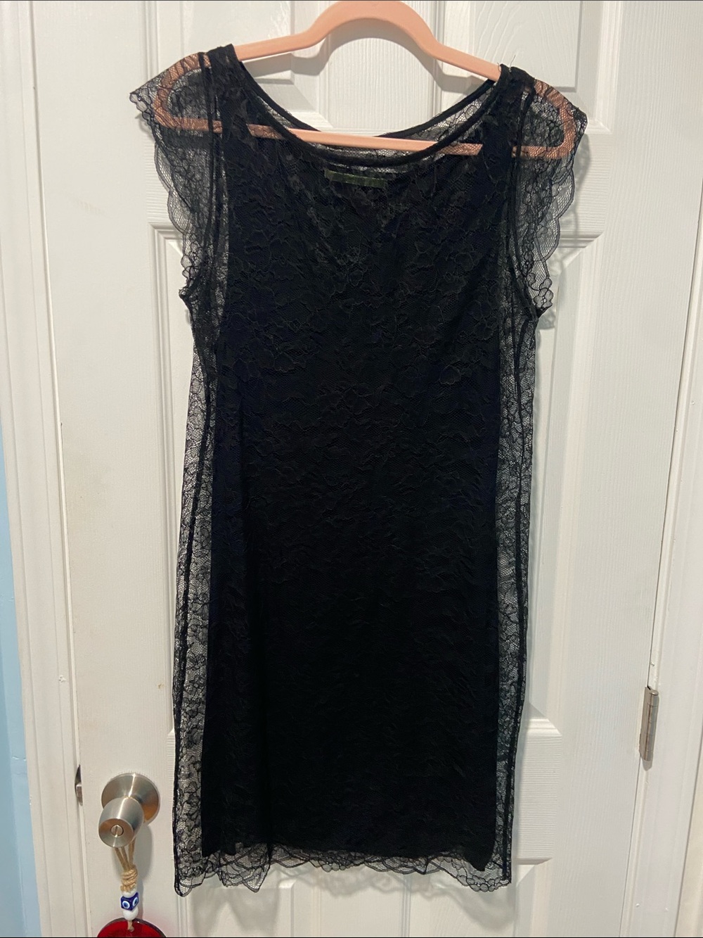 Velvet Black Lace Midi Dress